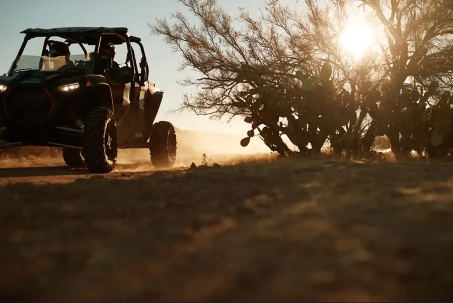 Half Day UTV Rental in golden light
